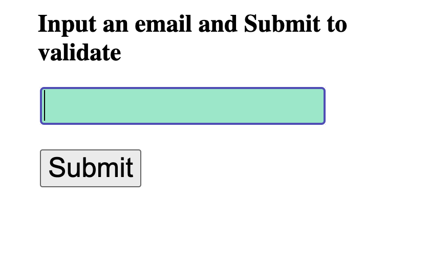 Überschrift, Formfeld und Submit-Button als Screenshot